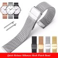 Milanese Mesh Watch Band 10mm-24mm Stainless Steel Quick Release