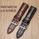 Crocodile Pattern Leather Watch Band 12mm-24mm