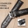 Crocodile Pattern Leather Watch Band 12mm-24mm