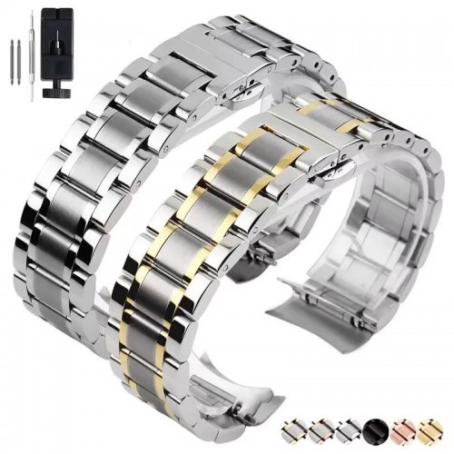 Stainless Steel Link Watch Band 12mm-24mm