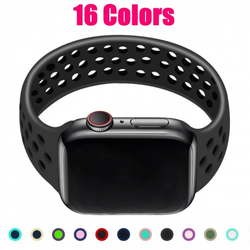 Silicone Elastic Sport Loop Band for Apple Watch 38mm-49mm Breathable