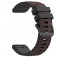 Hybrid PU Leather Silicone Watch Band for Garmin QuickFit 22mm 26mm
