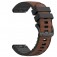 Hybrid PU Leather Silicone Watch Band for Garmin QuickFit 22mm 26mm