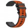 Woven Nylon Silicone Watch Band for Garmin QuickFit 22mm 26mm