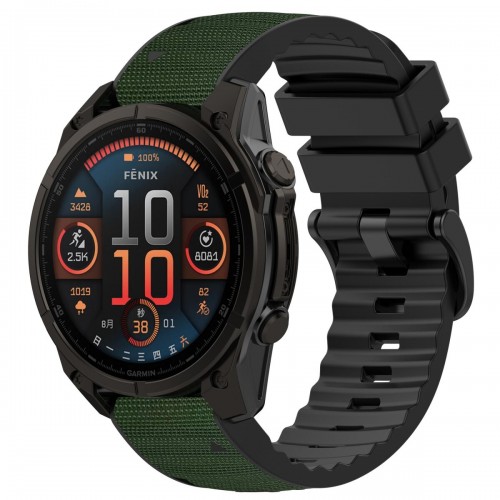 Army Green Nylon / Black Silicone