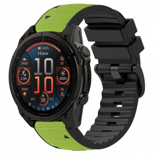 Lime Nylon / Black Silicone