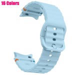 Curved End Wave Silicone Watch Band for Samsung Galaxy Watch 4 5 6 7